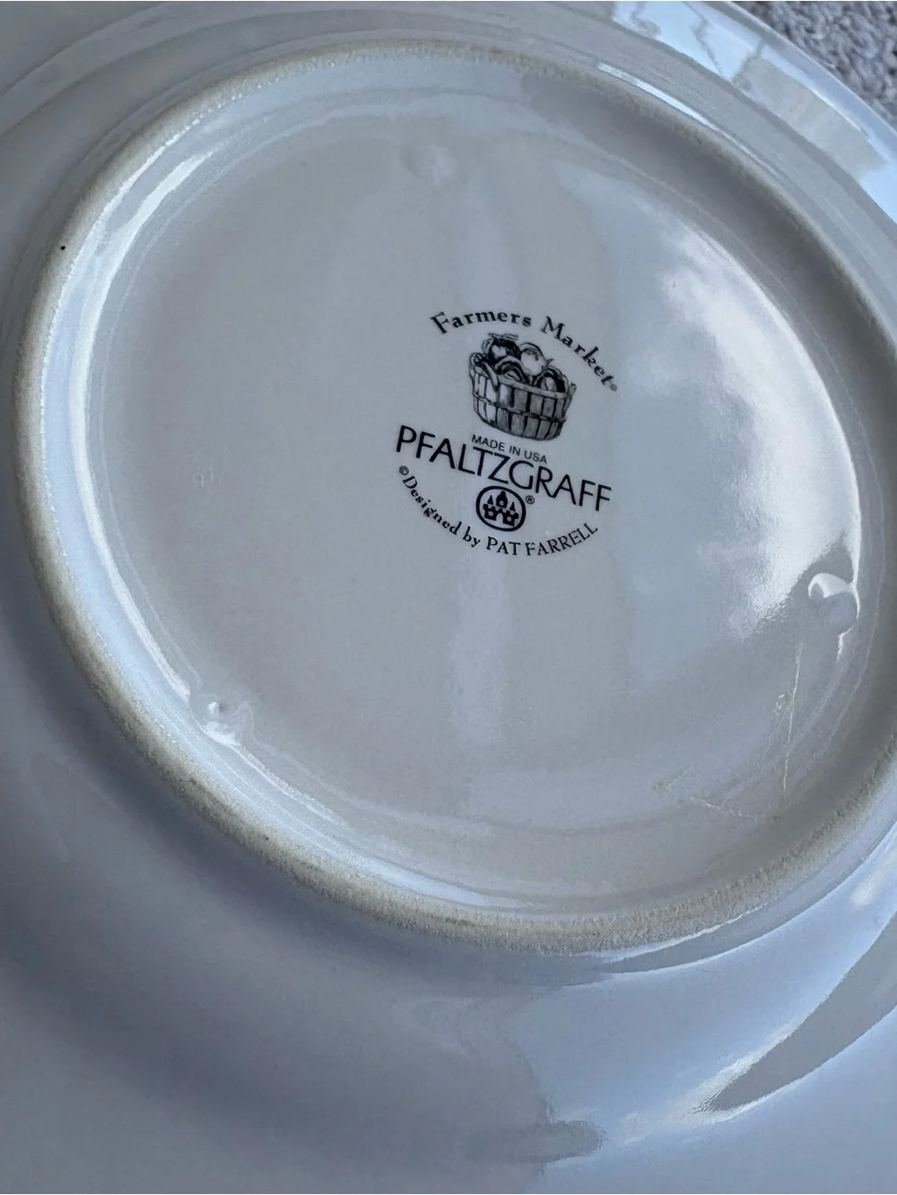 Pfaltzgraff Farmers Market Vintage Salad Plate Green Pea Pod